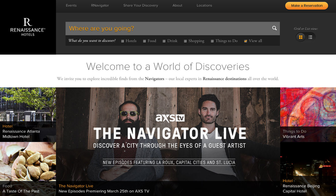 Renaissance Hotels Website Design